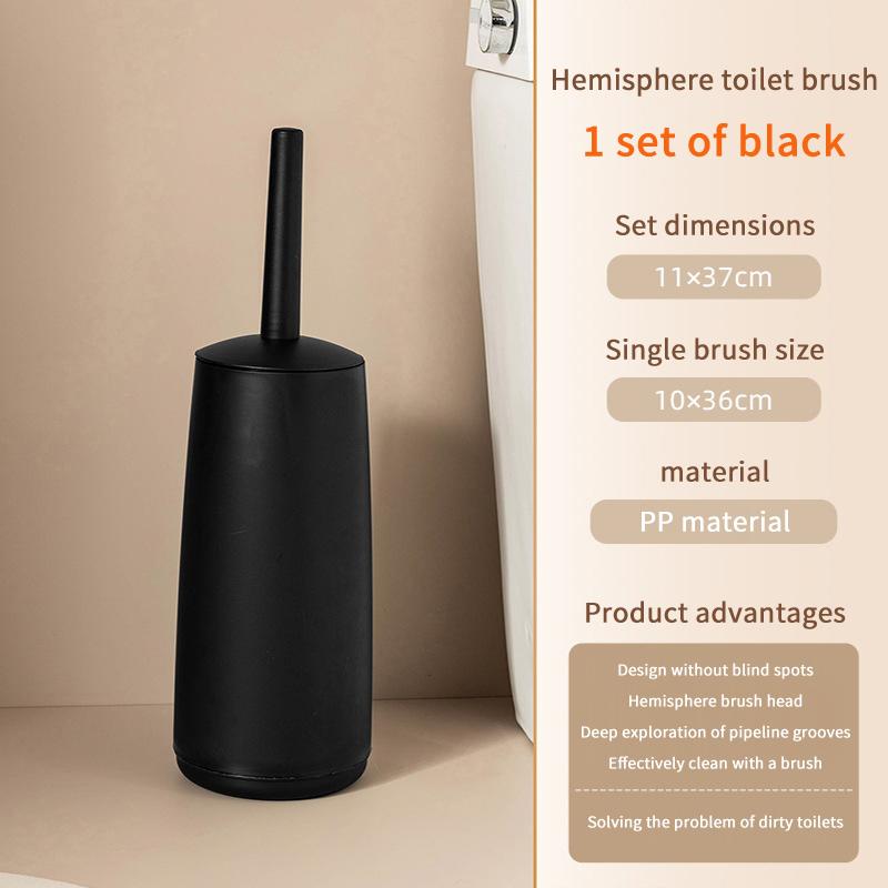 

Durable Plastic Toilet Brush Set Splash Proof Handle with Base for Bathroom Home Deep Cleaning and Hygienic Storage