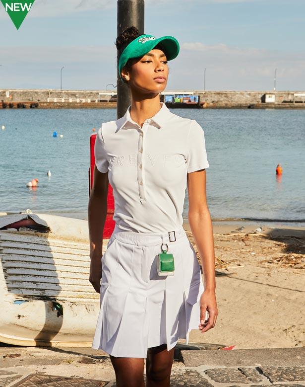 CREVE9 Volume Logo Button-Up Polo Wh