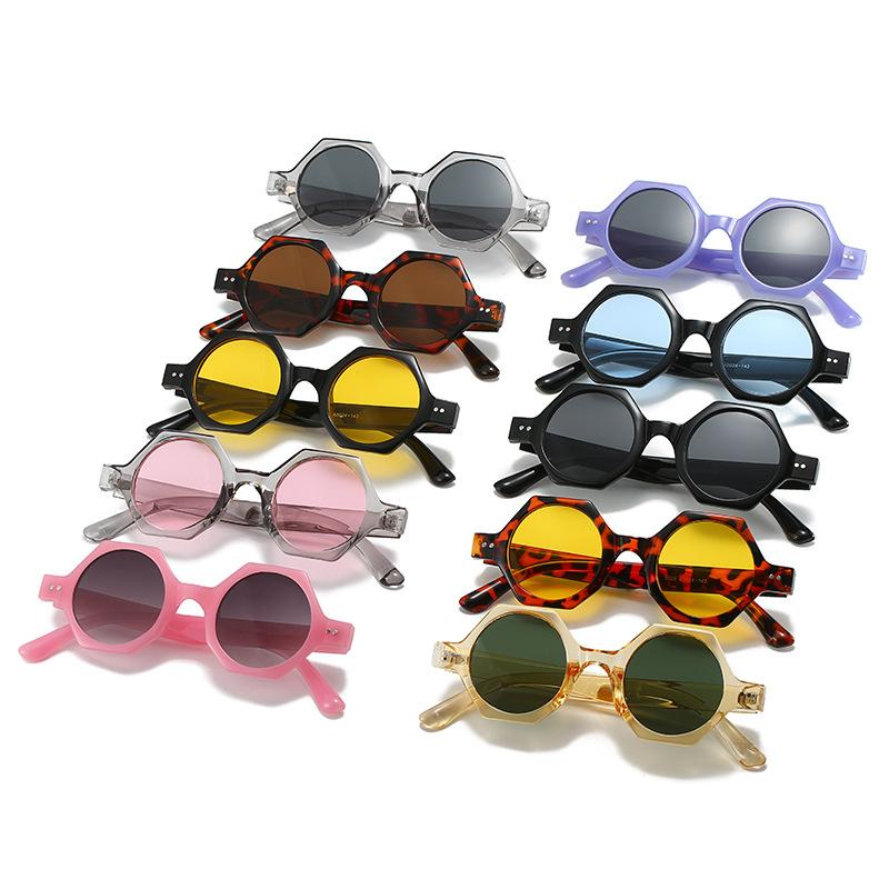 Autumn New Polygonal Sunglasses Personalized Geometric Glasses European And American Fashion Colorful Women'S Sunglasses