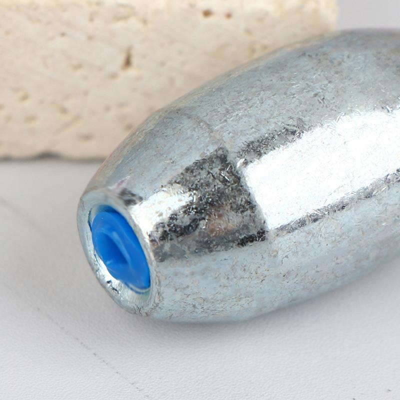 20Pcs Alloy Hollow Olive Fishing Sinkers3/ 4/6/8/10/12/15G Wax Coating Fishing Weight Steel Fishing Weights Accessories