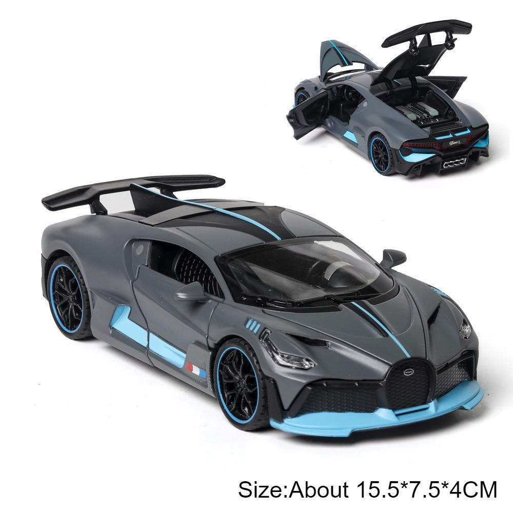 1:32 Scale Divo Bolide Sports Car Model Toy Metal Die-cast Music Light Pull Back Doors Opened Vehicle Models Boys Birthday Gifts