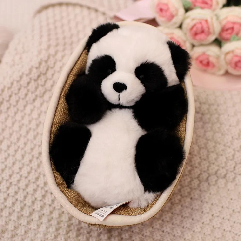 Hedgehog Panda Sleeping Basket Baby Toys Imitation Animal Animals Basket Plush Toys Pet Doll