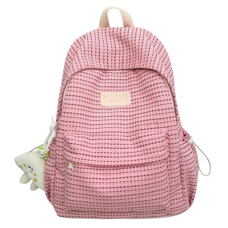 Spring New Style Junior High School Student Backpack for Girls, Fashionable and Simple High School and College Student Double Shoulder Bag