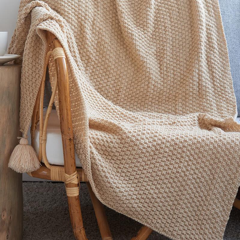 OEING Nordic Style Knitted Throw Blanket 130x170cm