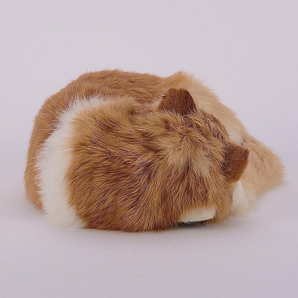 Qingyun LEE Realistic Lying Cat Plush Toy, Lifelike Cat Figurine, Room Decor, Birthday, Anniversary Gift, Size 6