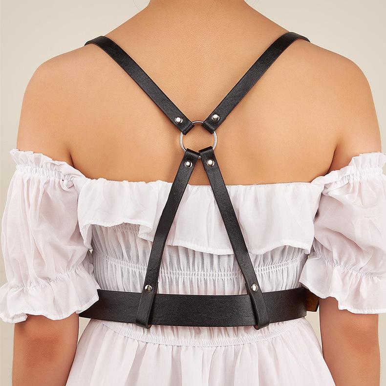 Functional Punk Style Strap Belt Women'S Street With Dress Jk Shirt Suspender Belt Seal Decorative Tide