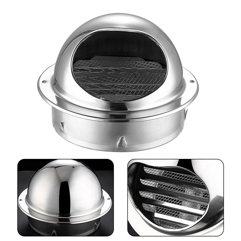 Silver Vent Cap Stainless Steel Windproof Hemispherical