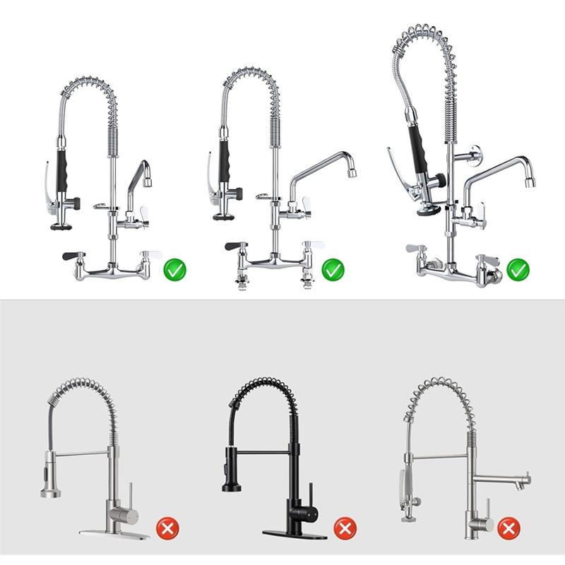 A84X-Locking Bracket Brass Sprayer Head Kitchen Faucet Dish Rinser Universal 1/2" Connection Shower Head