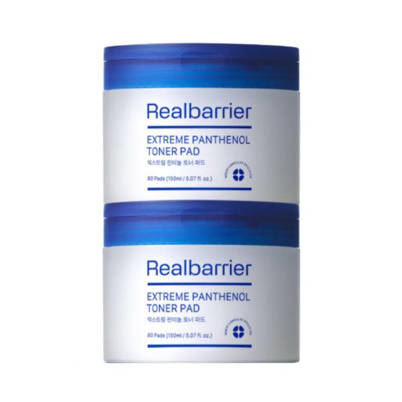 

[Real Barrier] Extreme Panthenol Toner Pad (80 Sheets/150ml x 2ea Set) – 100% Pure Cotton Soothing & Exfoliating Pad with LHA, PHA & Triple Ceramide 150ml x 2ea