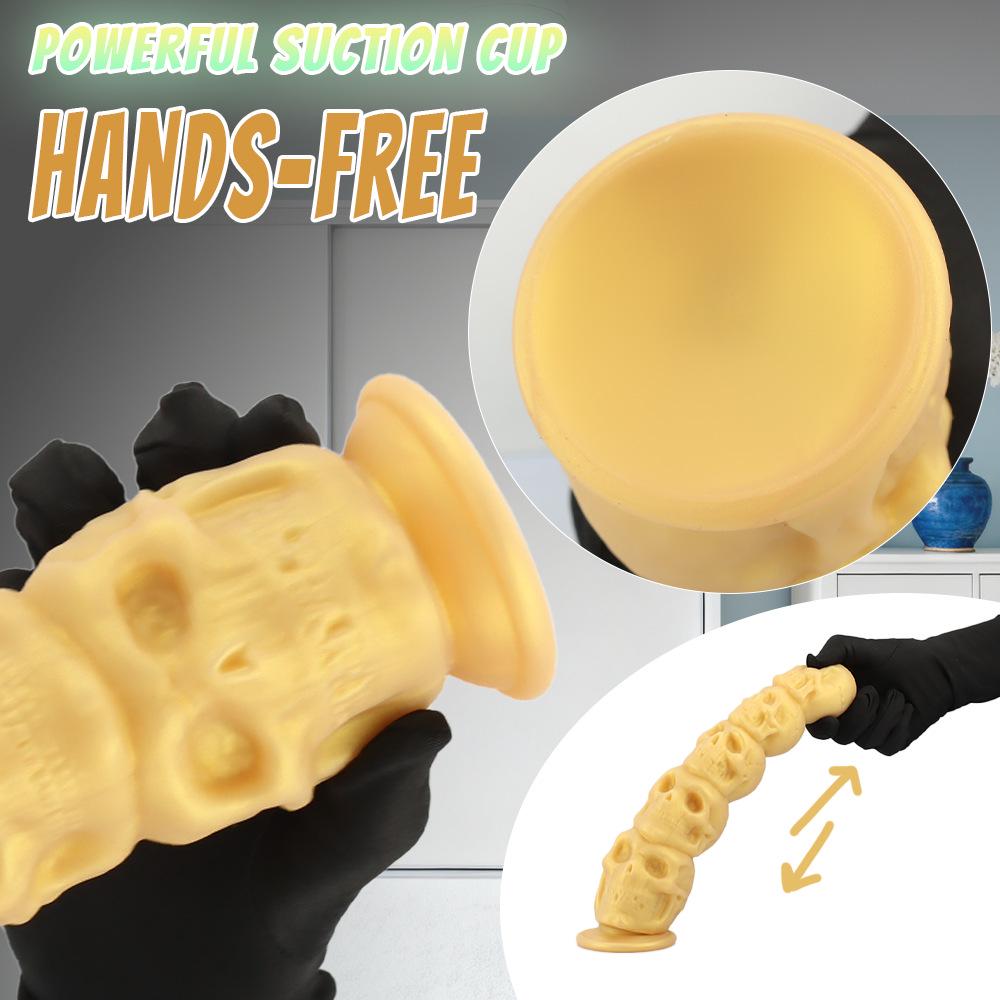 Extra Large Skull-Shaped Silicone Butt Plug Expander Adult Erotic Toy