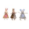 Squeaky Rabbit Dog Toy, Plush Crinkle Pet Chew Toy for Small Medium Dogs, Durable Interactive Puppy Teething Toy