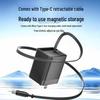 80W GaN Dual Port Retractable Fast Charger for Apple, Android, Huawei - USB A+C