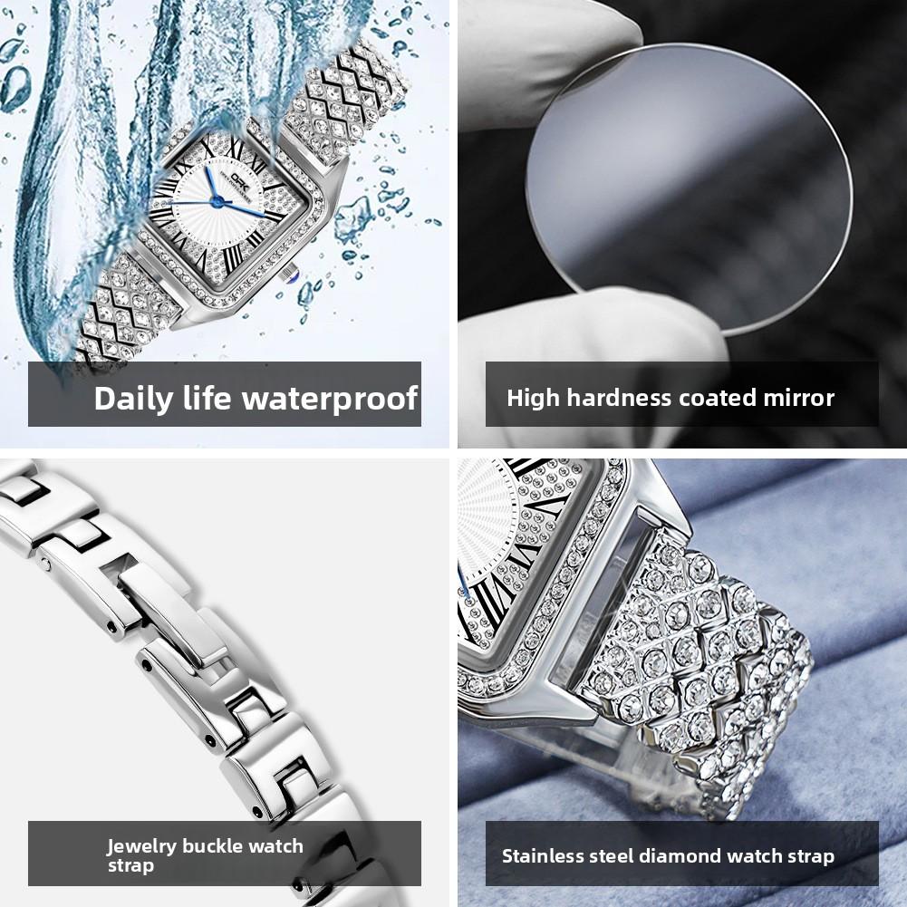 OPK Brand Watch with Diamonds, Elegant Jewelry Buckle, Clasp, Quartz Watch, Women's Watch, Women's Watch