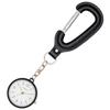 Fieldwork Women's Analog Pocket Watch with Carabiner, Leather Strap, Luminous Hands, and Luminous Dial, Coda Black, ST303-5