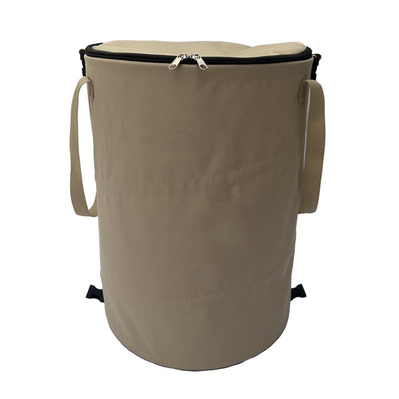 Home Camping Trash Can Pop-Up Circular Storage Pail Canvas Foldable Recycling Bin Outdoor Garbage Garden Yard Garbage Bag New