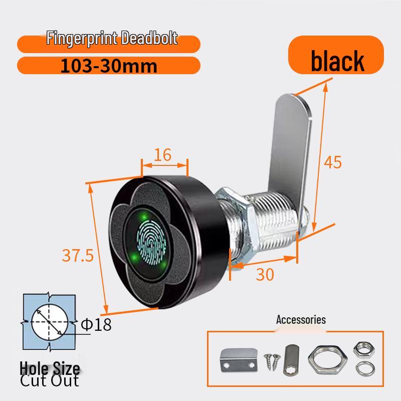 Smart Fingerprint Cabinet & Drawer Lock for Desks & Mailboxes