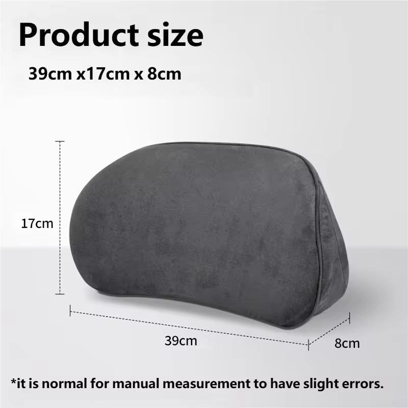 Car Seat Lumbar Support Cushion with Memory Foam for Comfortable Lower Back Relief on Long Drives