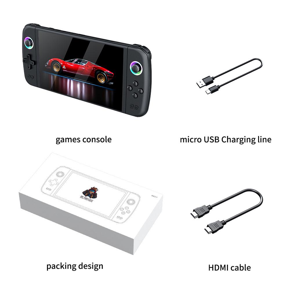 

M27 Large-Screen Handheld Game Console: Portable Arcade, HD Retro, Connects to TV No Card сірий колір