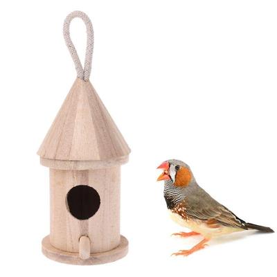 Wooden Bird Houses Small Bird House with Perch for Outside Garden Decorations Bird Houses To Paint for Bird Watching