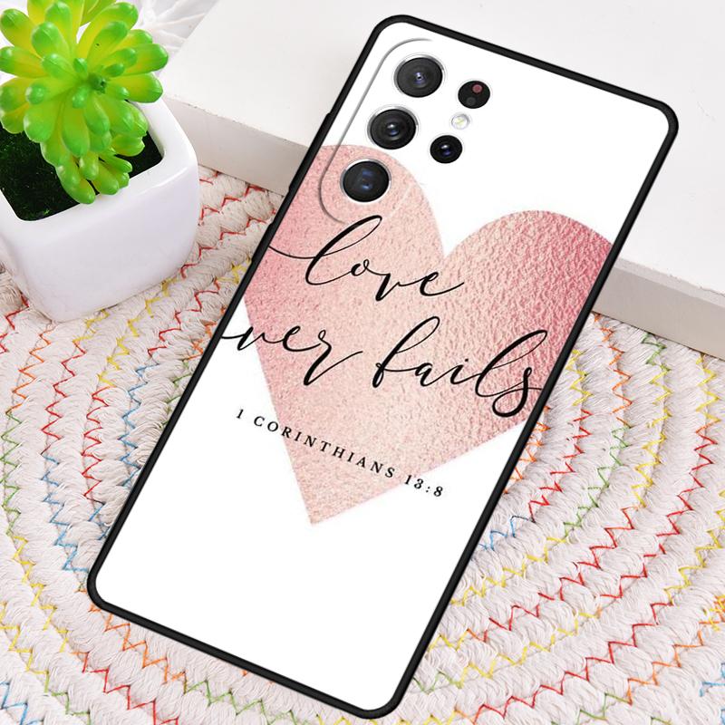 Christian Scripture Phone Case for Samsung Galaxy note 10 pro S26 Ultra S23 S24 FE S25 S21 S22 PLUS shockproof Cove