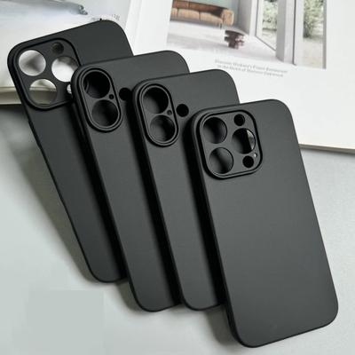 Luxusné celočierne silikónové matné puzdro na telefón pre iphone 16 15 14 13 12 11 Pro Max 16 15 14 7 8 Plus Zadný kryt TPU mäkké puzdro