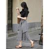 Demana Faux Two-Piece Plaid Patchwork Dress