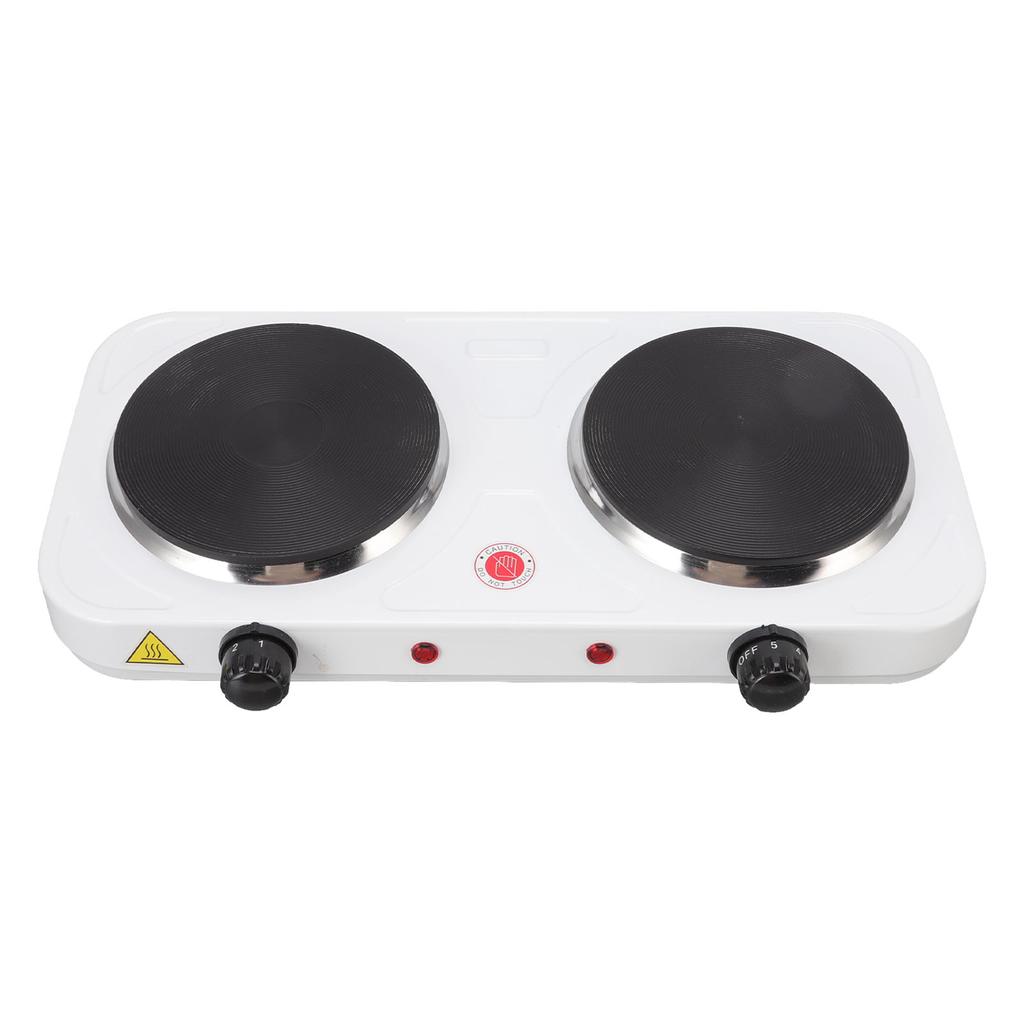 Elektroherd, 2000 W, Doppelheizplatten, tragbarer Arbeitsplattenherd für Küche, Schlafsaal, Büro