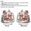 Christmas Party Supplies 2D Acrylic Angel Figurine with Warm LED Lights, Glowing Holiday Tabletop Decorative Signs Decor for Home Living Room