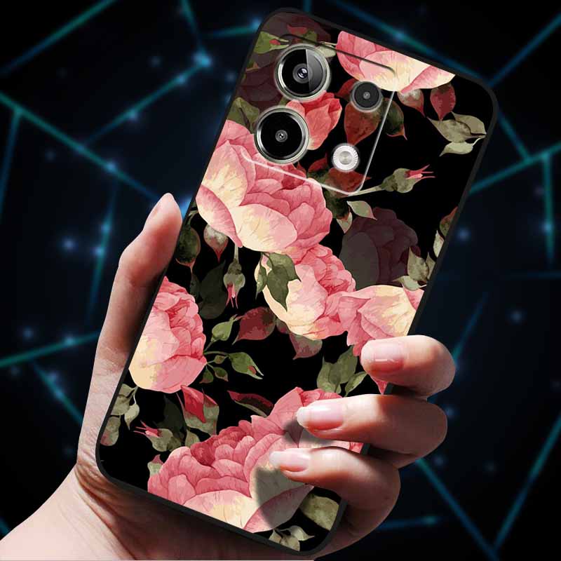 3D Flowers Emboss Fundas For Redmi Note 13 Case Note13Pro 5G Soft Silicone Phone Cases for Redmi Note 13 Pro Plus Back Cover Bag