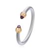 European and American Twisted Wire Gold Opening Bracelet, Brick Bracelet, Cable Wire Rope Bracelet 2026