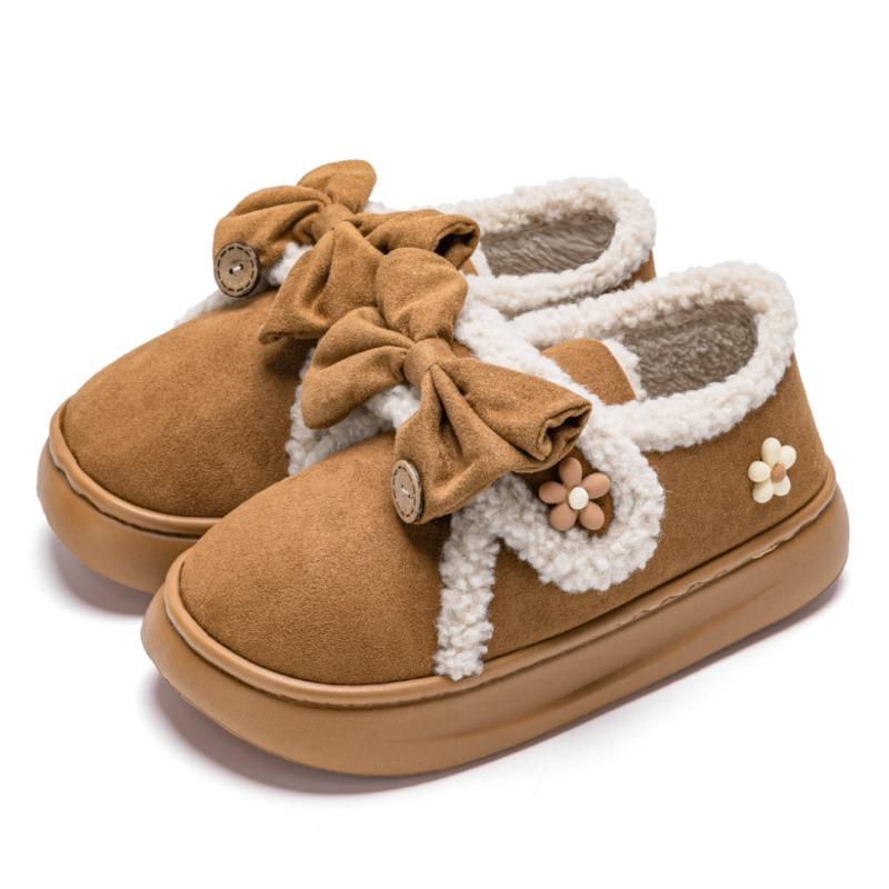 Maternity Cotton Slippers Women's Autumn and Winter New Thick-soled Non-slip Warm and Velvet Confinement Cotton Shoes To Wear Outside In Winter