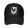 Vintage Black White Bat Canvas Wall Art Mesh Baseball Cap Hip Hop