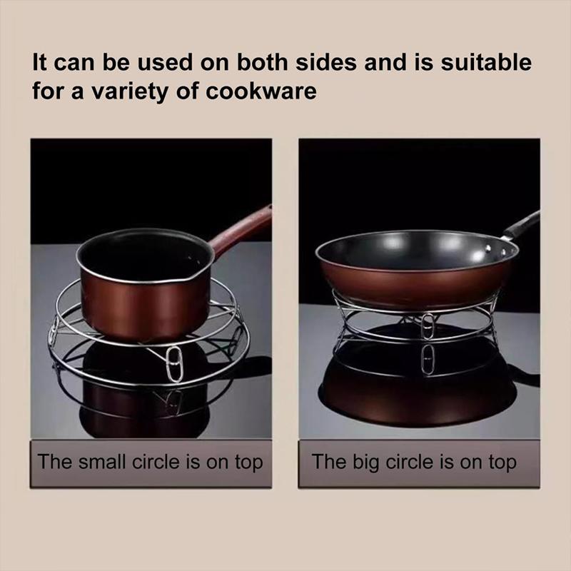 Stainless Steel Pot Rack Kitchen Anti-Scalding Heat-Insulating Pot Mat Steamer Rack Cookware Storage Rack