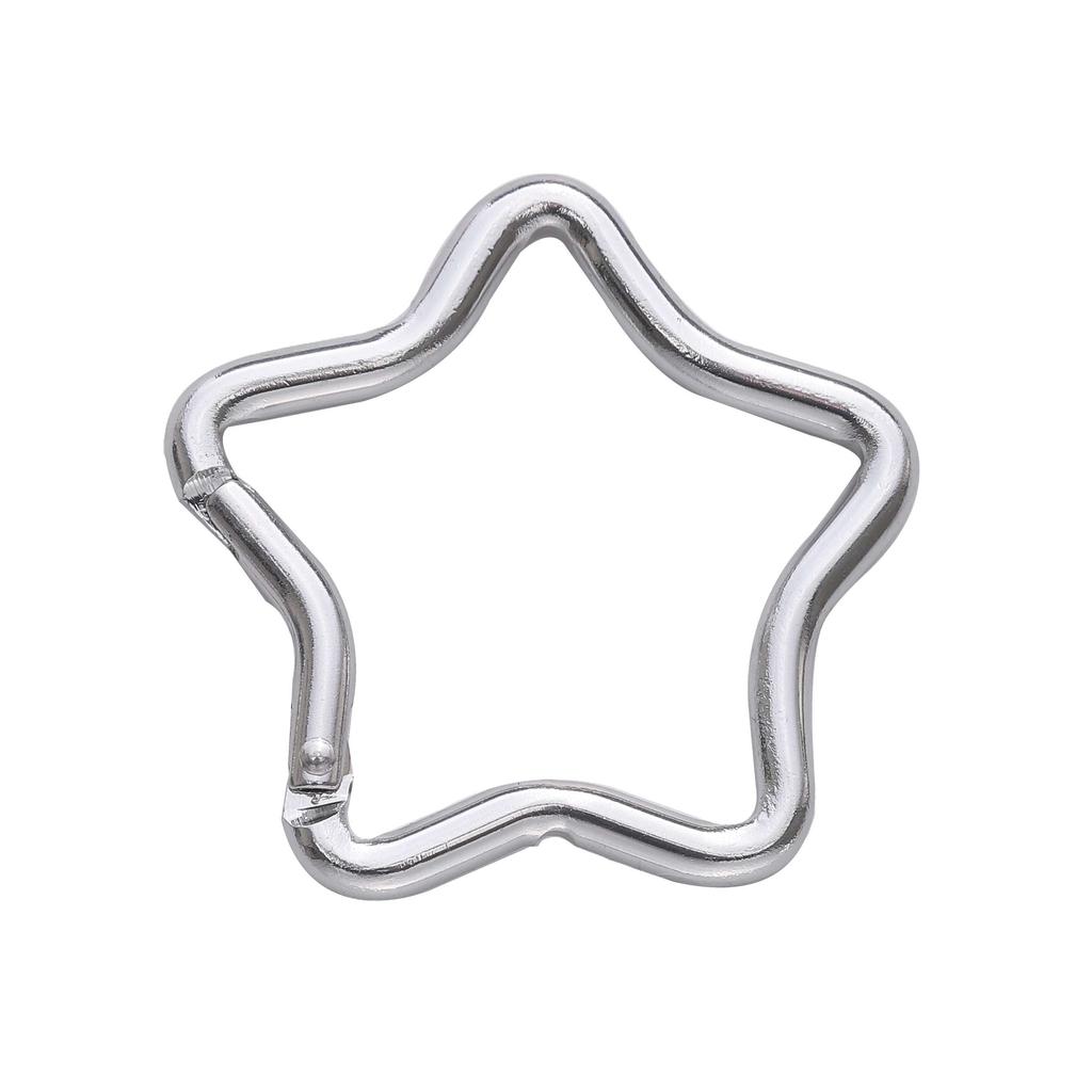 1pc Mountaineering Buckle Love Star Buckle D-Shaped Buckle Color Backpack Buckle Aluminum Keychain DIY Accessories