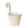 MOJY Vintage Distressed Metal Hanging Flower Pots