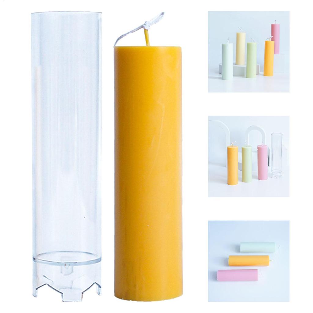 Cylinder Candle Mold 4.4x17.6cm Candle Taper Mold Cylinder Cake Decoration Mold Round Shape Soap Mold Flower For Candle Making