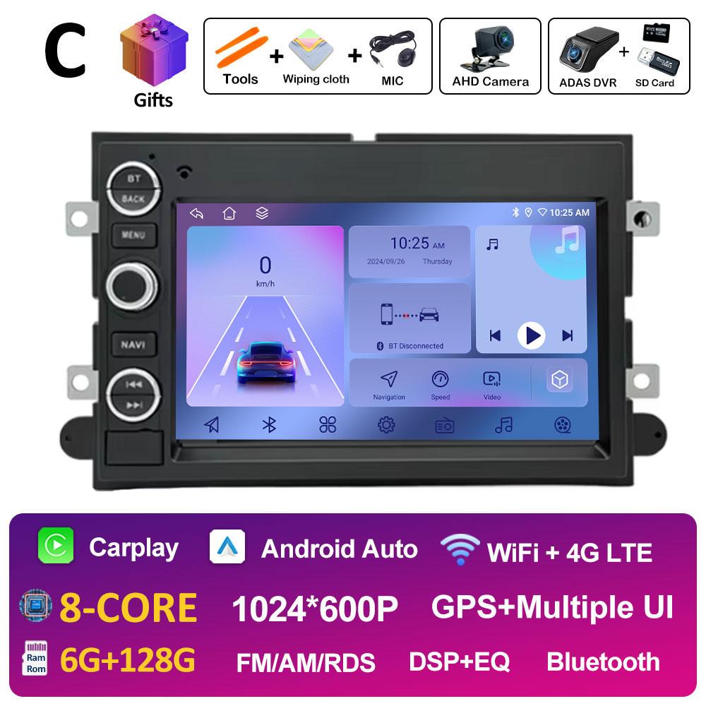 Para Ford 500 F150 Sistema Android Inteligente 7 polegadas Reprodutor Multimídia de Vídeo para Carro Bluetooth DSP Estéreo Tela Tátil 2.5D Unidade Principal WIFI