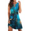 QICED Fashion Summer Spring Sleeveless  V-Neck Casual Dresses