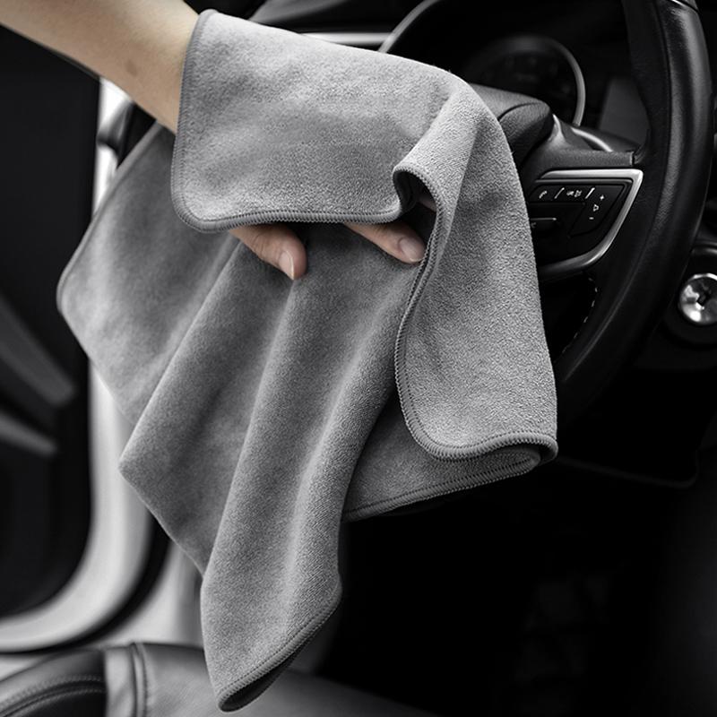 WAM3   Car Wash Microfiber Towel For Mercedes Benz AMG W205 W203 Auto Logo Cleaning Drying Rag Cloth GLC GLA W210 W211 W220 Accessories
