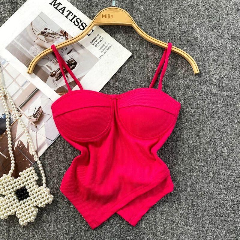 Pure Desire Sexy Outwear Silm Irregular Spaghetti-Strap Vest