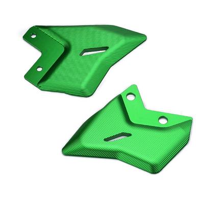 LEDISHUN Motorcycle Heel Plate Left and Right Set Z650RS for Ninja 650 Z650 Heel Plate Guard (Green)