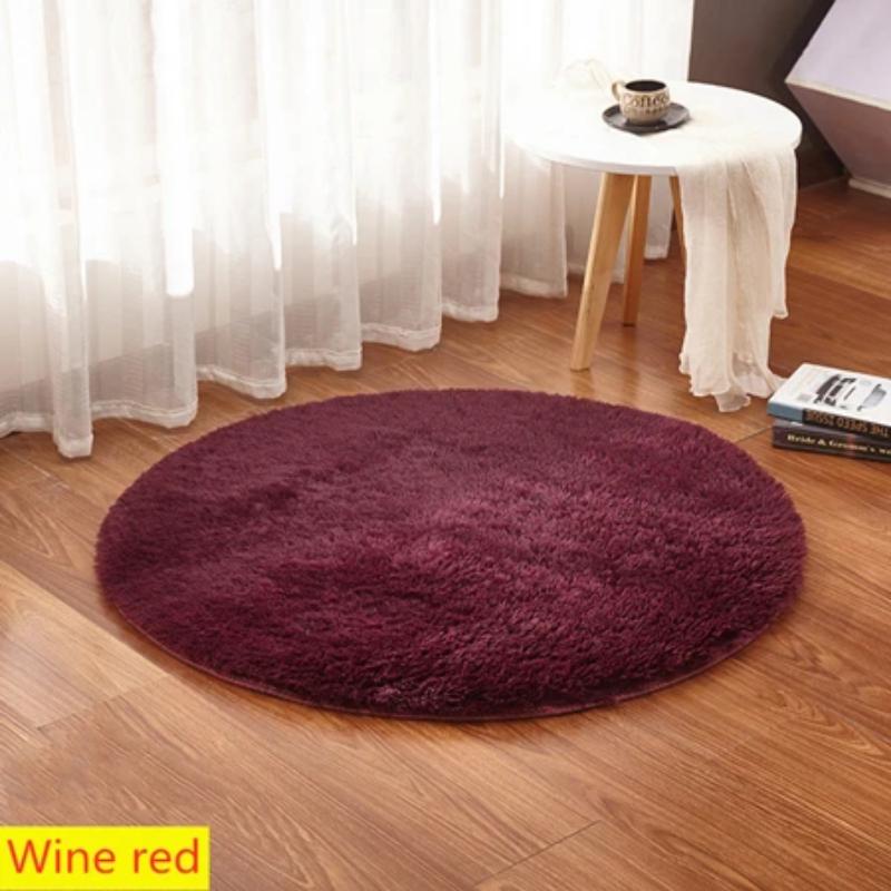 Fluffy Round Rug Carpets for Living Room Decor Faux Fur Rugs Kids Room Long Plush Rugs for Bedroom Shaggy Area Rug Modern Rugs