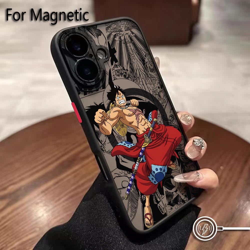 Anime Ones Pieces Luffys Zoros Phone Case for iPhone 17 16 15 14 13 12 11 Air Pro Max Mini XR XS X 7 8 6 6s Plus Matte Magnetic