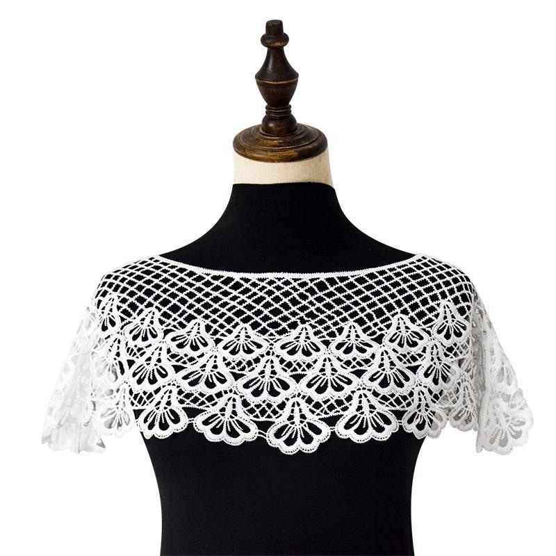 Summer Knitted Hollow Thin Lace Fake Collar Shawl Pullover Short Suspender Skirt False Collar Detachable Collars Sun Protection