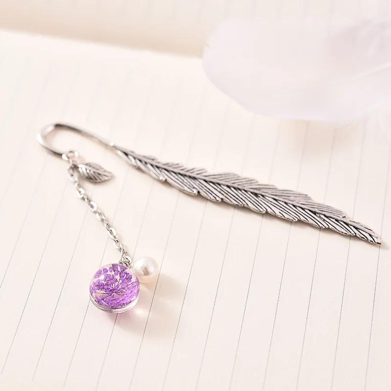 Metal Feather Bookmark School Supplies Book Accessories Page Bookmarks Cute Book Mark Korean Stationery Back To School