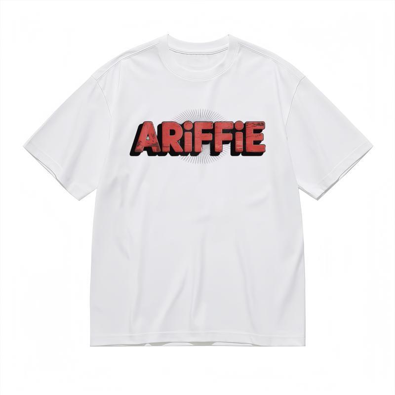 

Men s Trend Breathable Slight Stretch Classic T Shirt Bold Text Art Design Tee 4XL