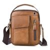 Men's leather backpack Outer layer made of durable cowhide casual fashionable cross-body bag single shoulder bag leather bag