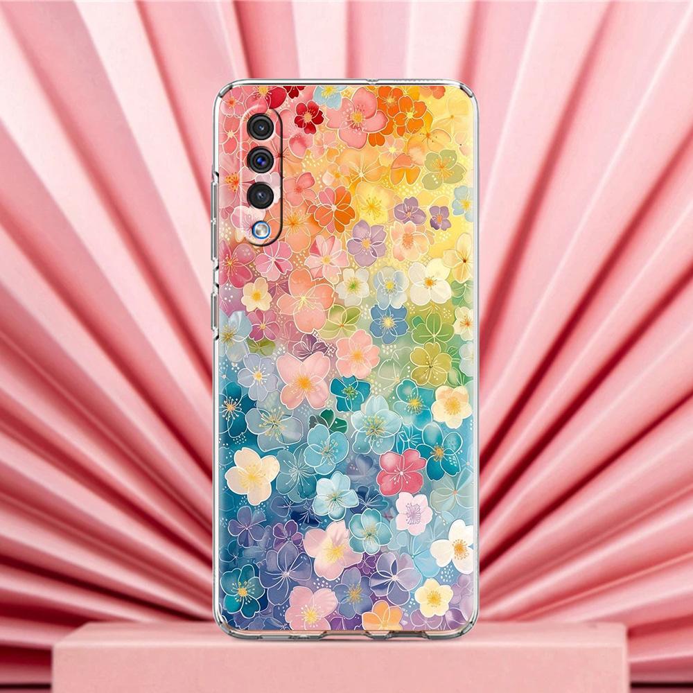 Phone Case For Samsung A56 A36 A26 A24 A16 A14 A12 A32 A50 A70 A22 A40 A34 A54 A42 A52 5G A04s A06 Cover Summer Colorful Flower
