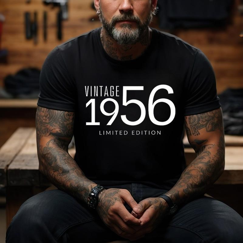 Unisexs Crew Neck Short Sleeve T Shirt Vintage 1976 Limited Edition Graphic Tee Classic Born Year Casual Unisexs Tops For Gift Wear