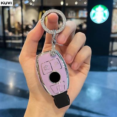 TPU Etui na kluczyk samochodowy Pokrowiec Brelok Obudowa Fob Dla Mercedes Benz Klasy A B C E GLS GLA GLK GLC CLS CLA AMG W204 W205 W212 W463 W176